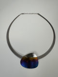 Titanium multistrand statement necklace