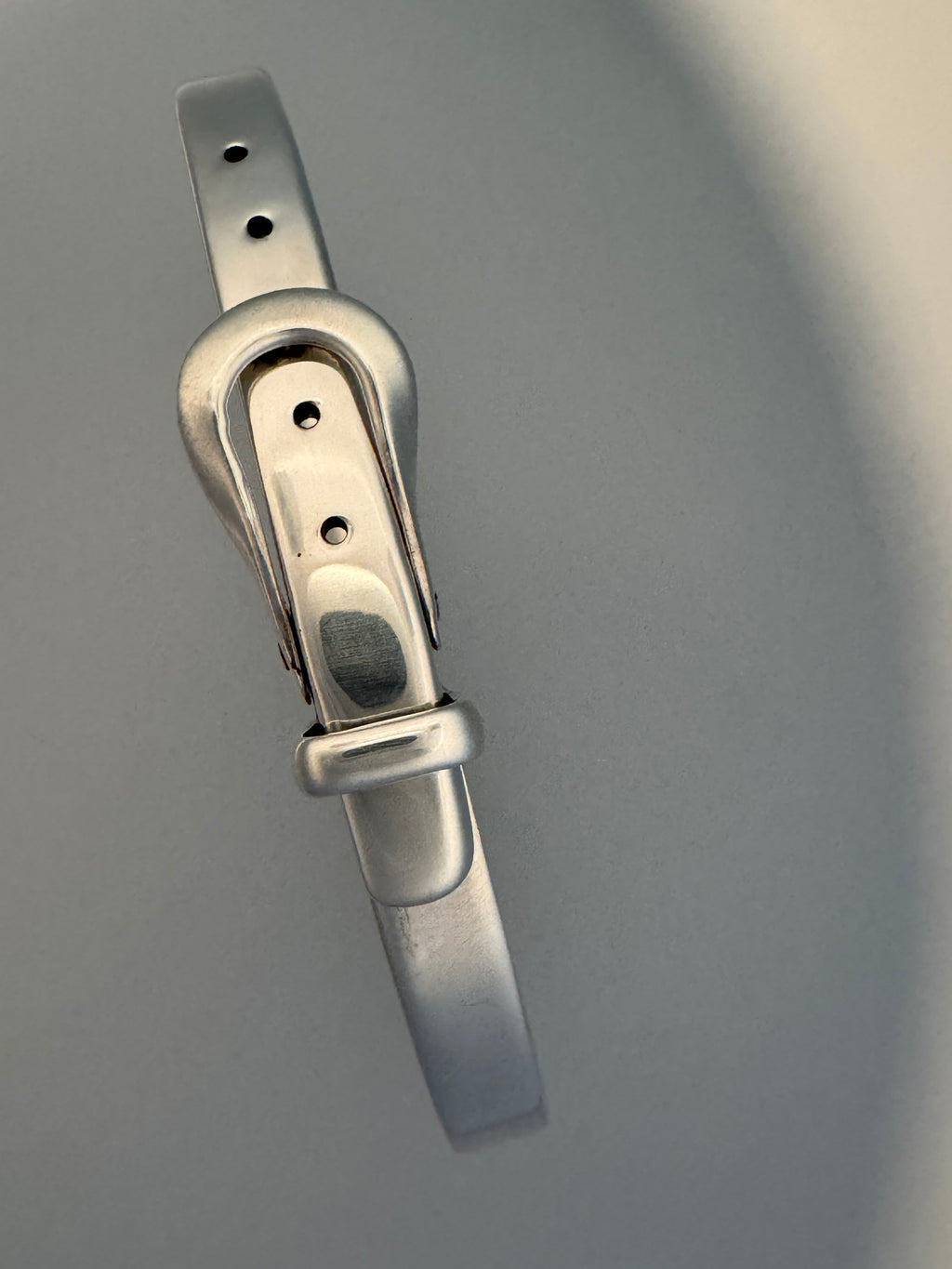 Sterling Silver Buckle Hinged Bangle