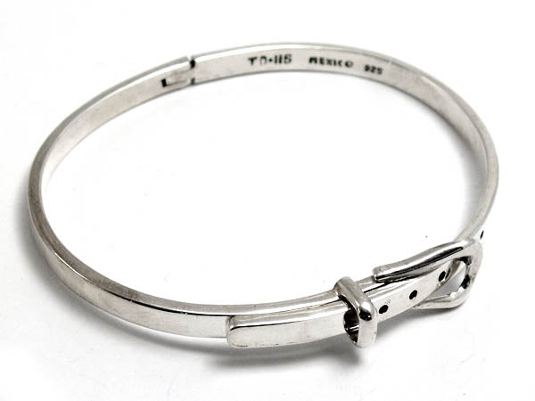 Sterling Silver buckle hinged Bangle
